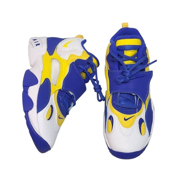 Nike Air Max Speed Turf Big Kids' Sz 6/ 6.5Y Athletic Shoes White/Blue/Yellow - Picture 1 of 7